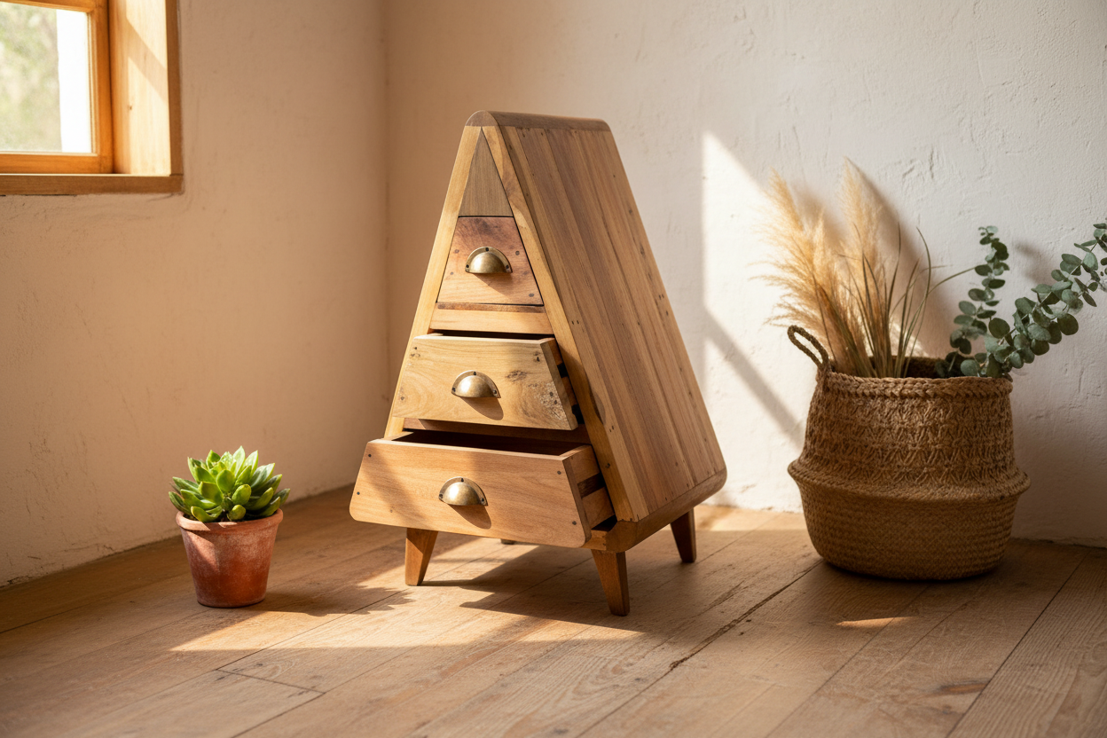 Mr Triangle Decoration Storage - Recycled Wood