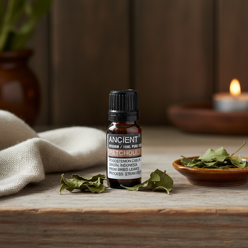 Patchouli Essential Oil — Rustic Spa with Label