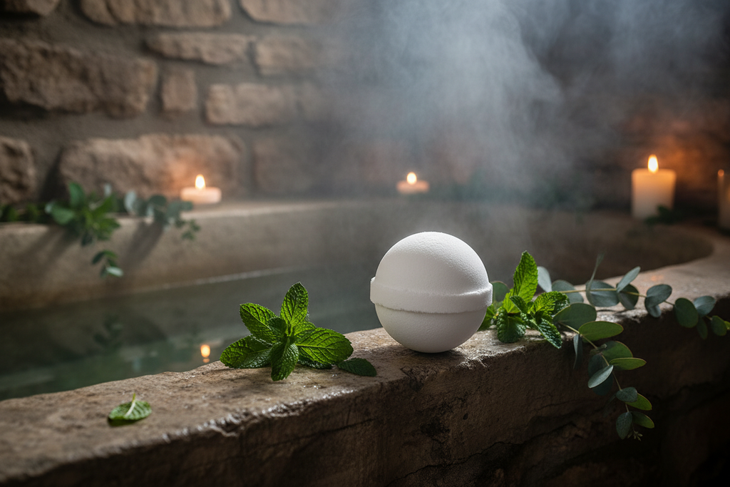 Peppermint & Eucalyptus Bath Bomb - Rustic Spa