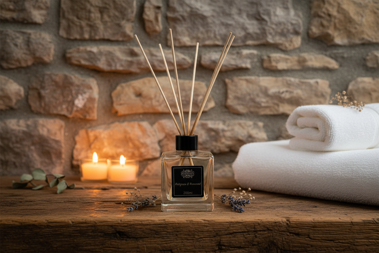 Petitgrain & Rosewood Reed Diffuser - Cosy Rustic Cottage Spa