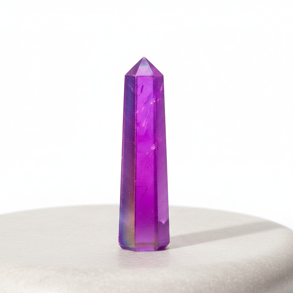 Purple Aurora Crystal Quartz clean minimal