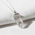 Rock Quartz Flat Pencil Pendant - Lifestyle Shot