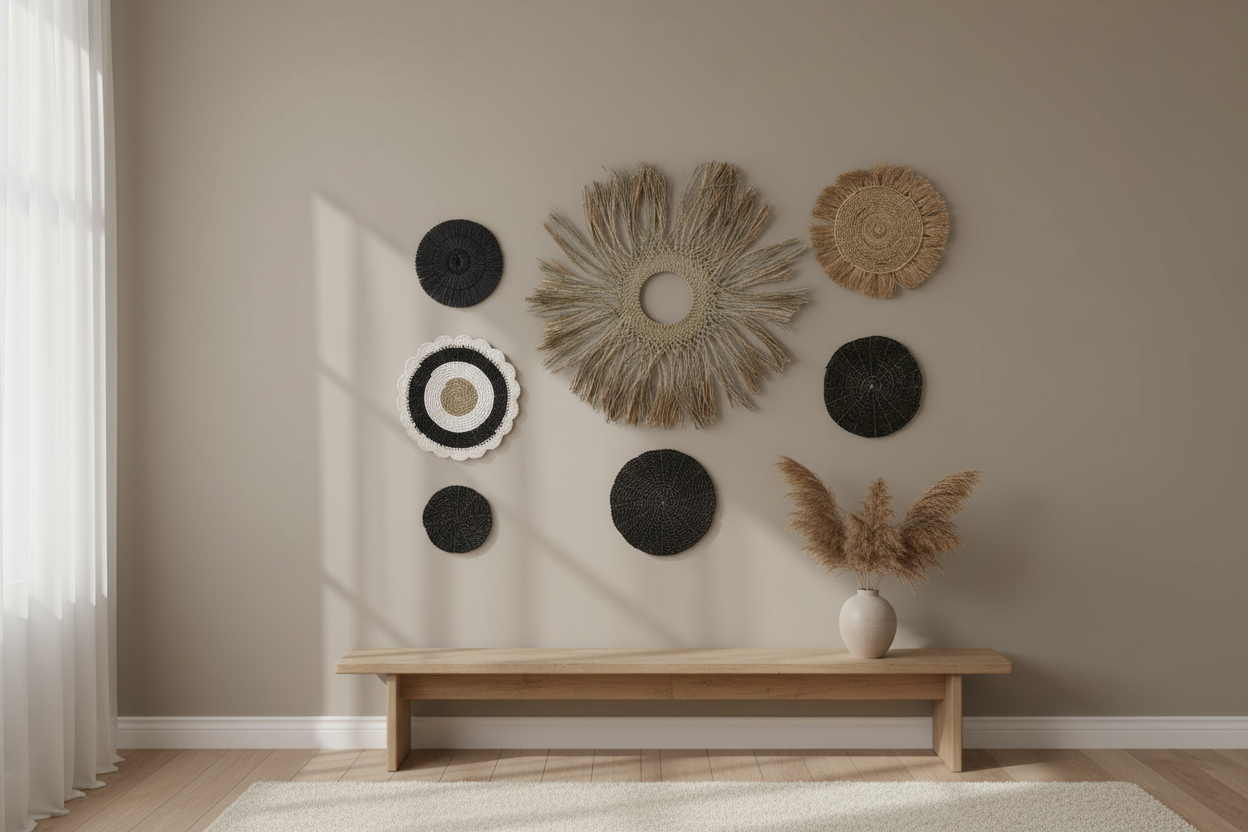 Set of Six Natural Wall Art - Abu-Abu Collection