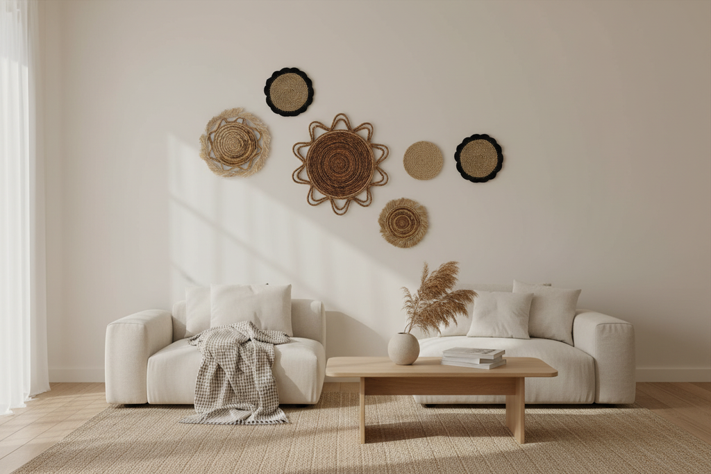 Set of Six Natural Wall Art - Kribo Collection