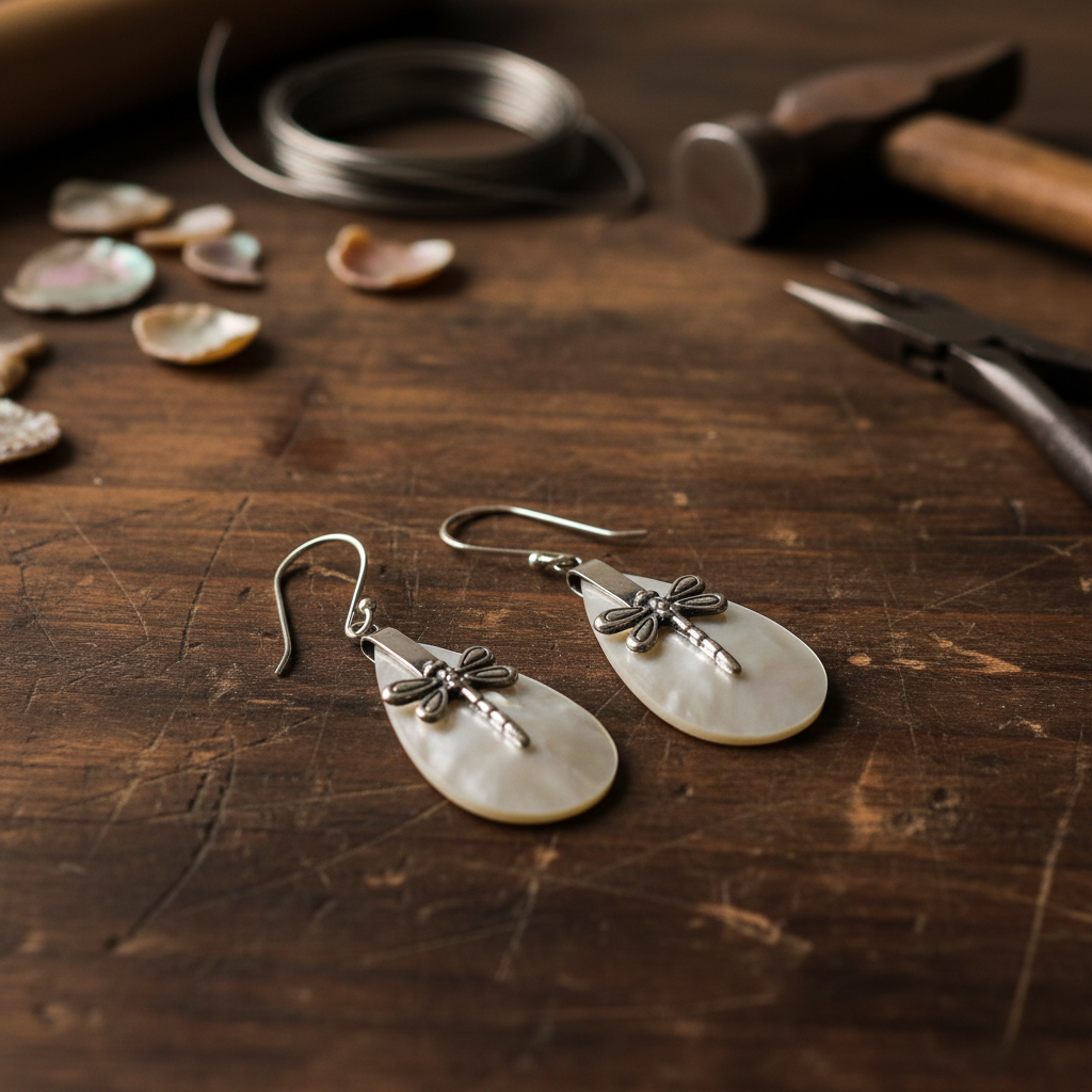 Shell & Silver Dragonfly MOP - Artisan