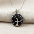 Tree of Life Black Onyx - linen background