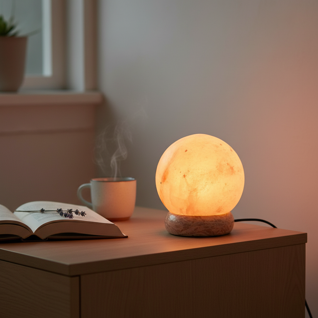 USB Ball Salt Lamp Lifestyle