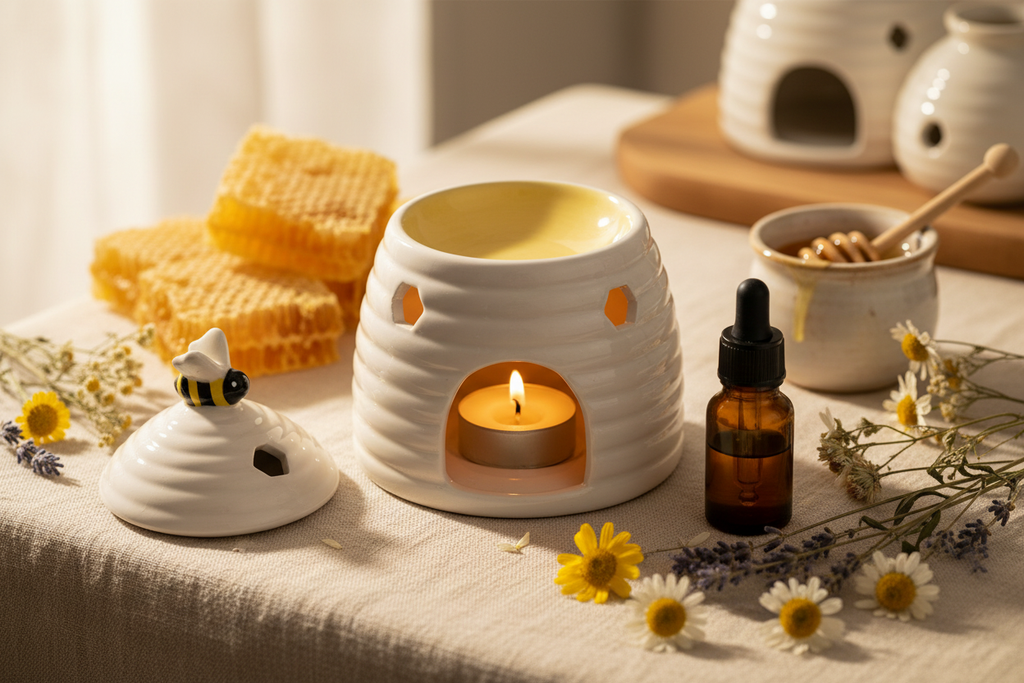 White Beehive Oil Burner